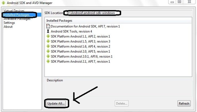 update android packages